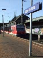 Der S-Bahn und RB Haltepunkt Hagen-Vorhalle, nrdlich von Hagen Richtung Witten gelegen.