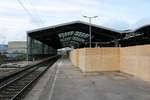 Die Westseite in Halle(Saale)Hbf ist bis auf die Gleise 1 und 1a für den Umbau für zwei Jahre gesperrt.