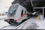 DBpbzfa 668.2 mit Schublok 146 560-8 DB als verspäteter IC 2444 (Linie 55) von Dresden Hbf nach Hannover Hbf steht in Halle(Saale)Hbf abweichend auf Gleis 11.