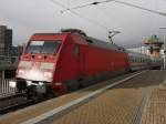 BR 101 039-6 fhrt am 21.11.08 in Halle (Saale) Hbf ein.