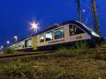 Br 648 Lint des HEX am 31.03.2014 im Bahnhof von Halle (Saale) HBF