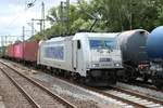 Metrans 386 022-8 am 16.07.19 in Hamburg Harburg vom Bahnsteig aus fotografiert