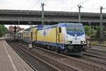 Ausfahrt am Abend des 18.07.2019 von LNVG/ME 146 531-9  Seevetal-Maschen  mit ihrer RB 31 (Hamburg Hbf - Lüneburg) aus dem Bahnhof von Hamburg Harburg in Richtung Maschen.