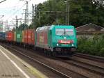 185 612 mit einen intermodal beim BHF harburg am 25.06.13