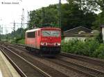 155 154-8 fuhr solo am 25.06.13 durch harbug