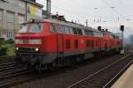 Hier 218 366-3 und 218 344-0 als Lz, bei der Einfahrt am 4.10.2013 in Hamburg Hbf.