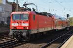 Hier 143 557-7 mit einem RB-Leerpark, bei der Durchfahrt am 16.4.2014 durch Hamburg Hbf., in Richtung Hamburg-Harburg.