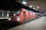 101 007 in Hannover Hbf mit dem Nightjet 401 nach Zürich HB.