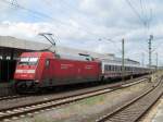 DB 101036-2 on an Intercity service at Hannover Hbf, June 2012.