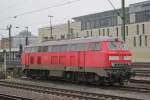 Am 15.Februar 2013 wartete 218 831 in Hannover Hbf auf ihren nchsten Einsatz.