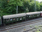 Der dreiachsige Umbauwagen AB3ygc 37 284 Han (1955) und der dreiachsige Umbauwagen mit Gepäckabteil BD3yge 99845 Han (1958) waren Teil des Museumszuges, welcher Anfang September 2023 in Hattingen