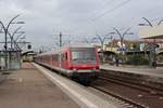 Am 25.10.2017 erreicht RB15351 aus Frankfurt ihren Endbahnhof Heidelberg.