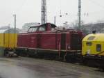 Eine V100 der Nesa in Heidelberg Hbf abgestellt am 19.02.10.