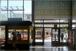 Bahnverkehr vor dem Bahnhof -    Am Heilbronner Hauptbahnhof wird ein großer Teil des regionalen Verkehrs vor dem Bahnhof abgewickelt.