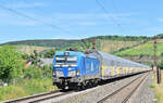 EGP 193 838 mit Altmannzug in Himmelstadt gen Würzburg Hbf fahrend am 28.6.2022 