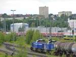 Blick zur Abstellgruppe vom Hofer Hauptbahnhof, 26.Juni 2013.