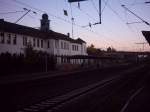 Der Bahnhof Hofgeismar beim Sonnenuntergang am 19.10.04 aufgenommen.