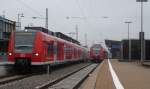 Homburg(Saar) Hbf, am 1.1.10:  Der alltgliche  Quitschie-Verkehr  nimmt auch am ersten Tag des neuen Jahres kein End.