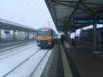 NOB Steuerwagen bei der Ausfahrt aus Itzehoe nach Hamburg Altona am 30.12.2010.