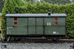 Der Packwagen KPwg 97-30-06 stand Ende September 2020 am Bahnhof Jöhstadt.