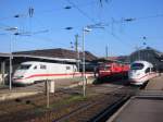 Hauptbahnhof Karlsruhe am 15.01.2005, Standort westlich der Halle.