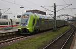 445 019-6 fährt am 20.1.2018 als RE7 (RE21118) von Hamburg Hauptbahnhof in den Kieler Hauptbahnhof ein.