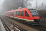 Hier 648 853-9 als Leerzug, bei der Ausfahrt am 27.2.2016 aus Kiel Hbf.