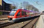 Hier 648 834-9  Bad Malente-Gremsmühlen  als RE74 (RE21221) von Husum nach Kiel Hbf., bei der Einfahrt am 16.3.2016 in Kiel Hbf.