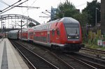RE70 (RE75729) von Kiel Hauptbahnhof nach Hamburg-Altona wird am Nachmittag des 21.7.2016 bereitgestellt.