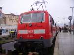 Die Br 111 mit Rheingold wagen im Klner Hbf zum Anlass 150 jahre Klner Hbf