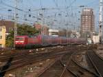 Am 4.10.14 kam 120 207 mit dem RE9 aus Aachen in den Kölner HBF eingefahren und fährt danach weiter nach Siegen.