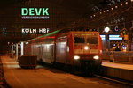 146 022 mit dem Nordrhein-Westfalen-Express (RE 1) nach Hamm (Westfalen), fotografiert am 23. Januar 2010 im Kölner Hbf.