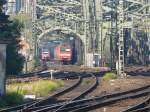 Kln-Deutz am 28.09.2008, Blick auf Hohenzollenbrcke