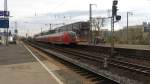 Der Steuerwagen der DB am RE 7 (Rheine - Krefeld) bei der Ausfahrt aus   Köln Messe/Deutz , DEN 05.12.2015