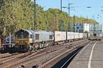 Am Nachmittag des 27.09.2018 fuhr BRLL/RTX 266 035-5 mit einem Containerzug (Köln Eifeltor - Genk Haven) kurz nach dem Startbahnhof durch den Bahnhof von Köln Süd in Richtung Köln