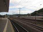 Durchfahrtsgleise ohne Bahnsteig und ein Teil vom Bahnsteig 5, am 10.07.2012 in Koblenz Hbf.k