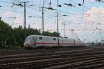 401 051-8  Osnabrck  fuhr am 08.06.2013 in Koblenz-Ltzel gen Hauptbahnhof. Zur Zeit der Aufnahme fuhr am anderen Ende nicht 401 551 sondern der TK 401 019-4 als Ersatz.