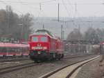 MEG 302 (229 173-0) und MEG 315 (232 389-5) durchfahren am 21. November 2012 den Bahnhof Kronach in Richtung Saalfeld.