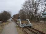 Streckenende in Lauterbach Mole mit dem PRESS VT650 032 am 21.Mrz 2011,ab den 28.Mai 2011 wird dann auch wieder der Rasende Roland hierher fahren.