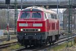 D-DB 218 366-3 rangierte am 10.03.2026 im Lübecker Hbf (AL).