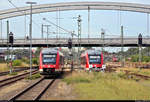 648 950-3 (Alstom Coradia LINT 41) von DB Regio Schleswig-Holstein (DB Regio Nord) als RE 21612 (RE83) nach Kiel Hbf wird im Startbahnhof Lübeck Hbf auf Gleis 4 bereitgestellt.