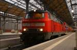 218 431 Lbeck Hbf. Bahnsteig 7. Regionalbahn nach Hamburg steht morgens zur Abfahrt bereit. 04/2007