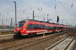 442 812-4 verlässt am 13.5.2017 als RE50 (RE16517)  Saxonia  nach Dresden Hauptbahnhof den Leipziger Hauptbahnhof.