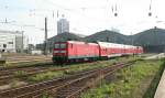 DB 143 950-4 mit Regionalbahn nach Wittenberg am 12.9.2008 bei der Ausfahrt aus Leipzig Hbf.