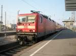 Hier 143 595-7 mit einem RE5 von Halle(Saale) Hbf.