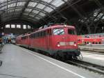 115 459 steht am 28.Juli 2011 mit dem PbZ 2466 nach Berlin im Leipziger Hbf.