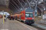 S-Bahn HALLEIPZIG S10 (S 37048) von Leipzig Hbf nach Halle(Saale)Hbf im Leipziger Hbf und geschoben hatte die 143 192-3.