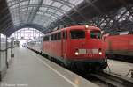 115 459-0 mit dem PbZ 2467 von Berlin-Lichtenberg nach Leipzig Hbf im Leipziger Hbf.