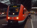 Eine BR 612`er im Leipziger Hauptbahnhof, die nach Hof in Bayern weiterfhrt.