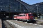 115 205-7 mit einem PbZ im Hbf Leipzig 18.04.2013